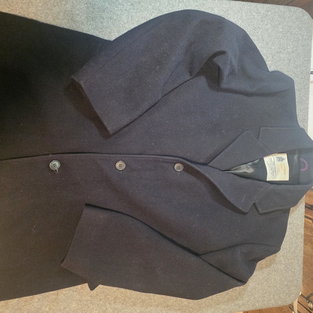 Vintage London Fog Trench Coat Made In Usa 100% Wool 42 Reg U1